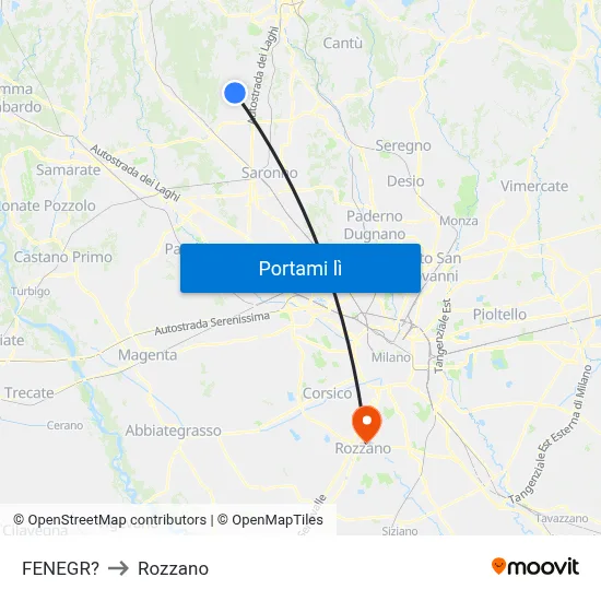 FENEGR? to Rozzano map