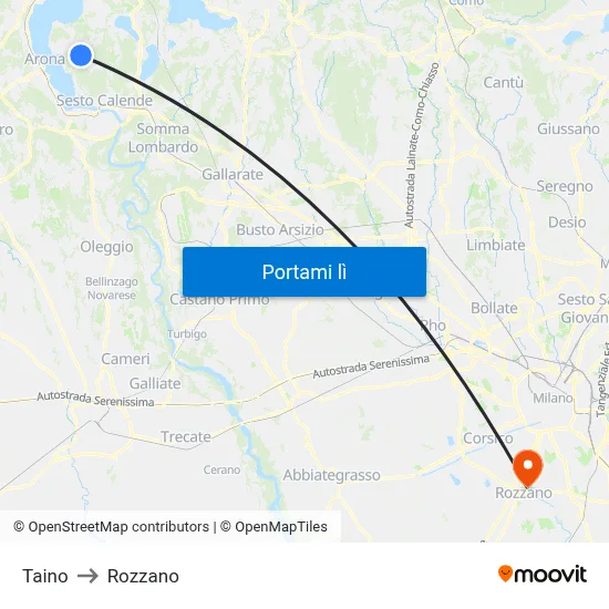 Taino to Rozzano map