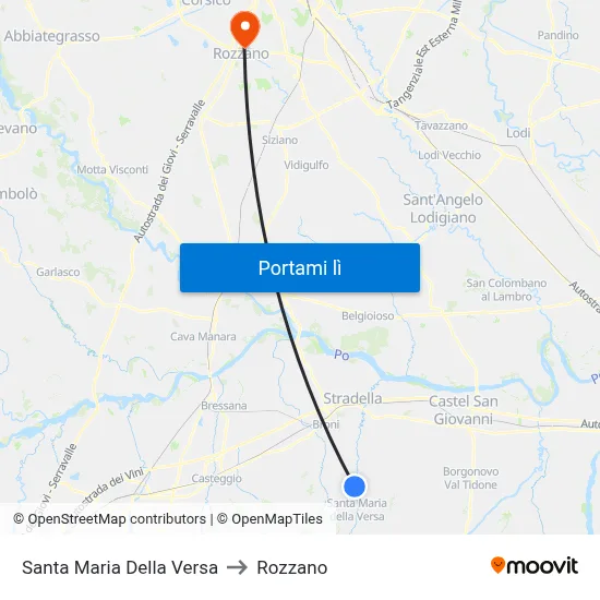 Santa Maria Della Versa to Rozzano map