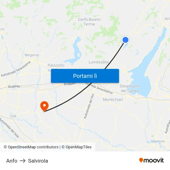 Anfo to Salvirola map