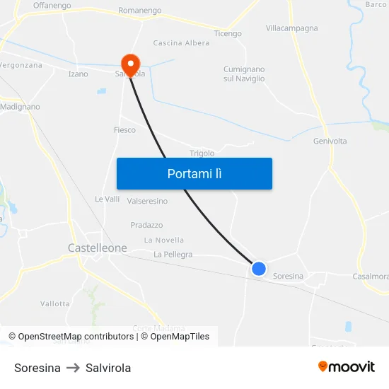 Soresina to Salvirola map