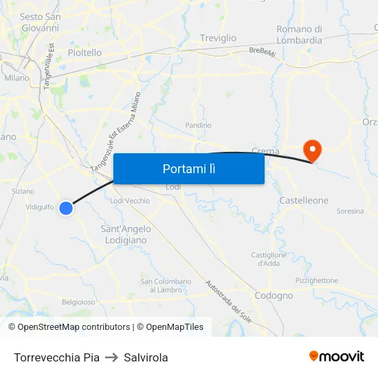Torrevecchia Pia to Salvirola map