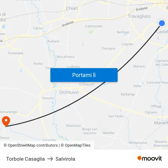 Torbole Casaglia to Salvirola map