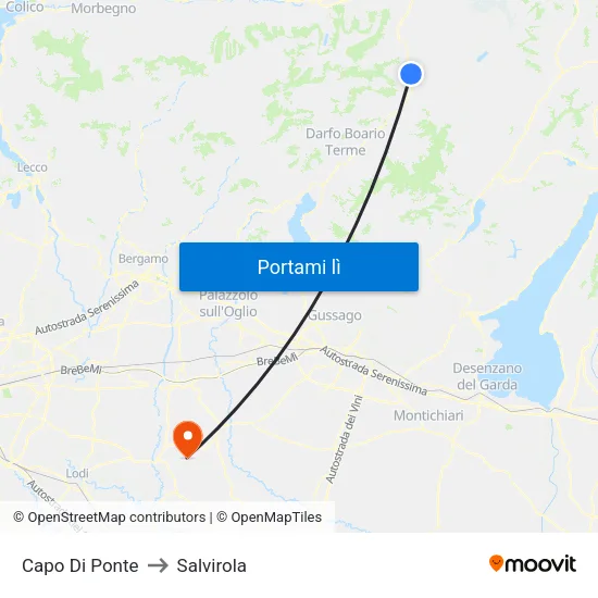 Capo Di Ponte to Salvirola map