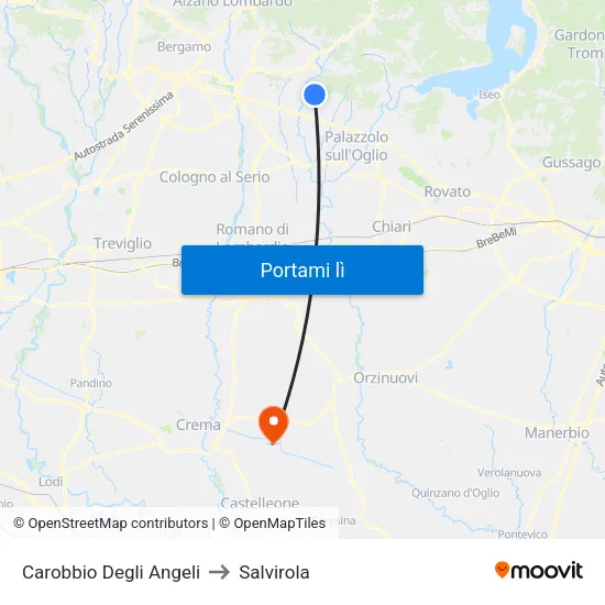Carobbio Degli Angeli to Salvirola map