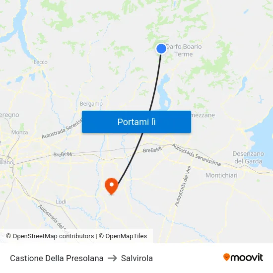Castione Della Presolana to Salvirola map