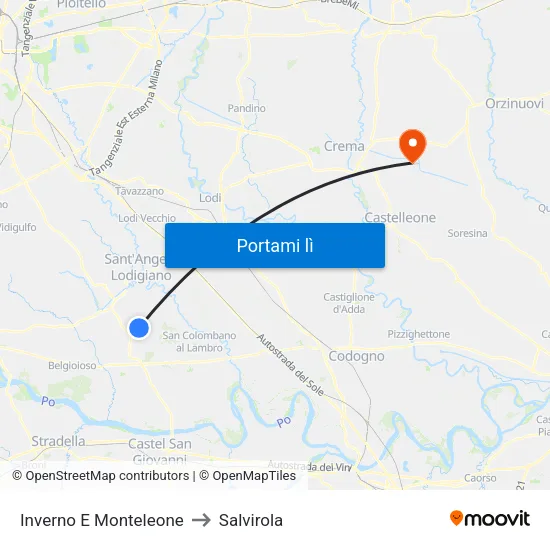 Inverno E Monteleone to Salvirola map