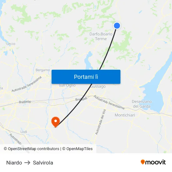 Niardo to Salvirola map