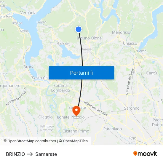 BRINZIO to Samarate map