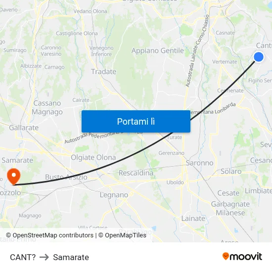 CANT? to Samarate map