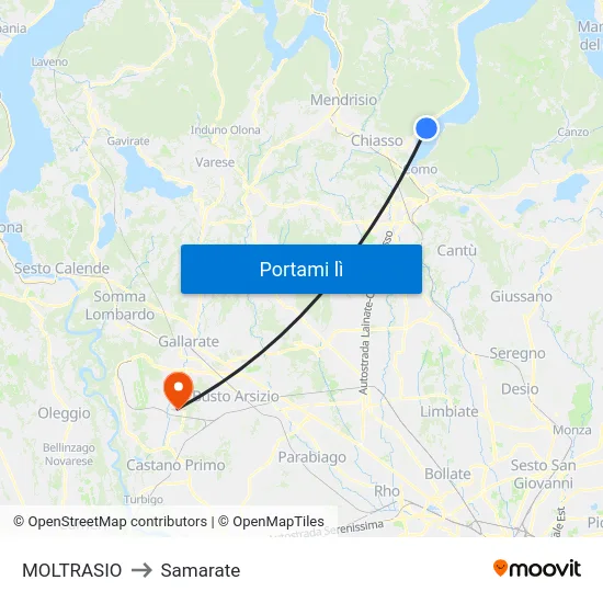 MOLTRASIO to Samarate map