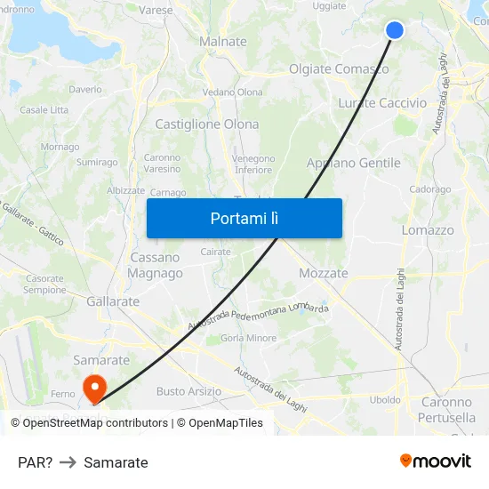 PAR? to Samarate map
