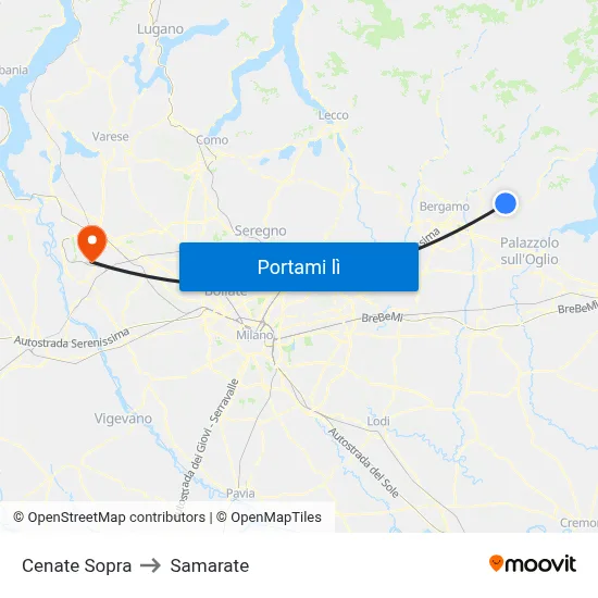Cenate Sopra to Samarate map