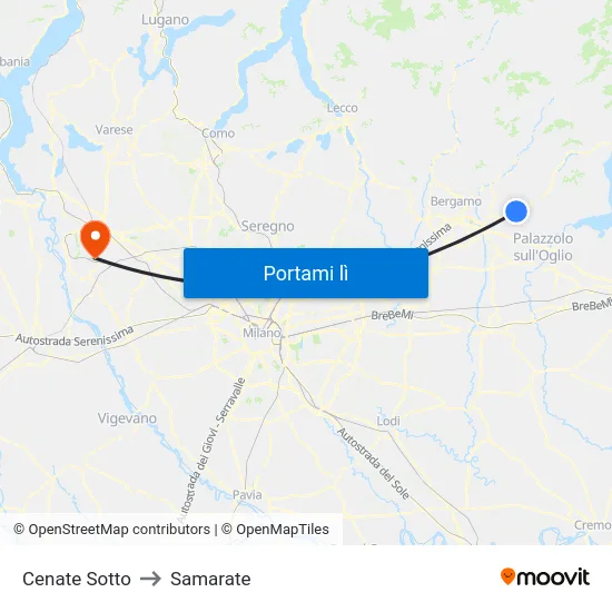 Cenate Sotto to Samarate map