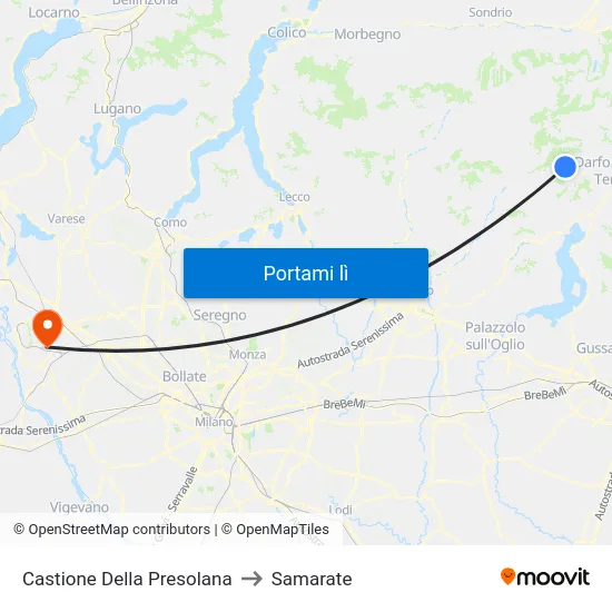 Castione Della Presolana to Samarate map