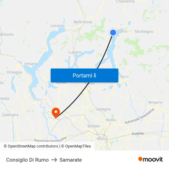 Consiglio Di Rumo to Samarate map