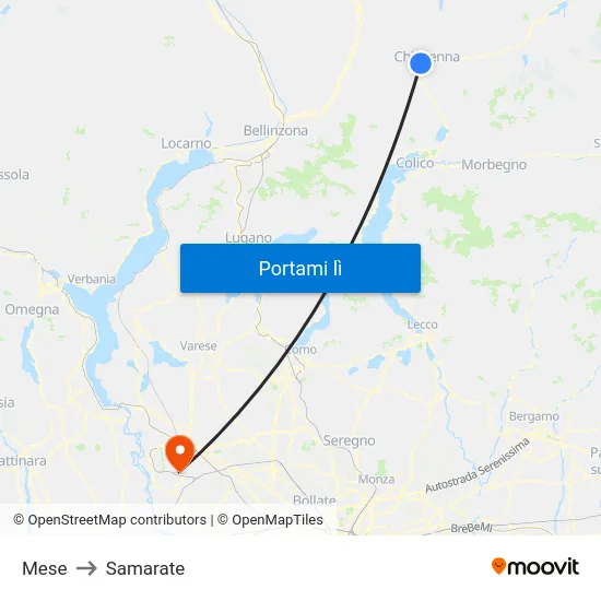 Mese to Samarate map