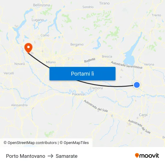 Porto Mantovano to Samarate map