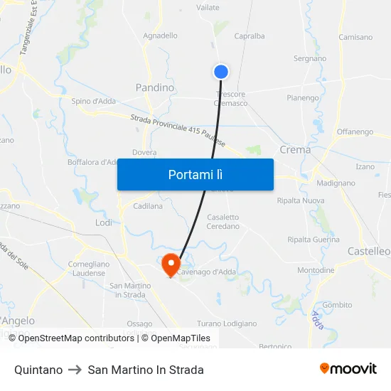 Quintano to San Martino In Strada map