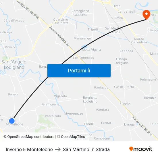Inverno E Monteleone to San Martino In Strada map