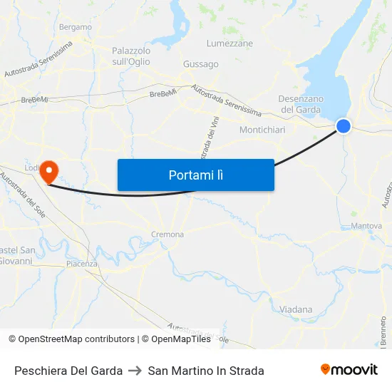 Peschiera Del Garda to San Martino In Strada map
