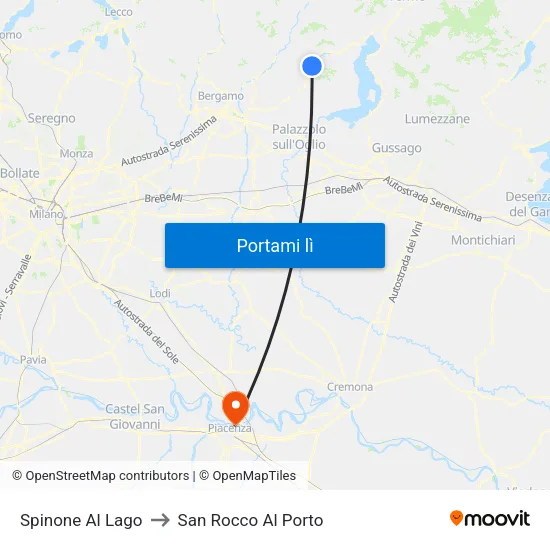 Spinone Al Lago to San Rocco Al Porto map