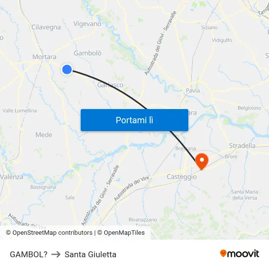 GAMBOL? to Santa Giuletta map