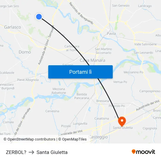 ZERBOL? to Santa Giuletta map