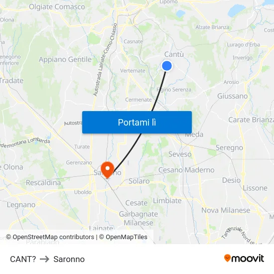 CANT? to Saronno map