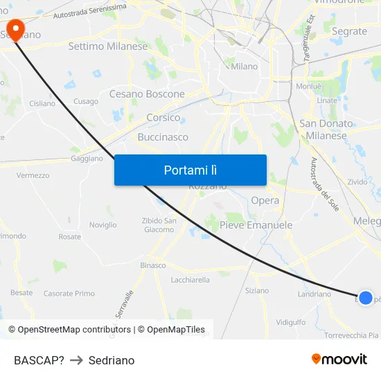 BASCAP? to Sedriano map