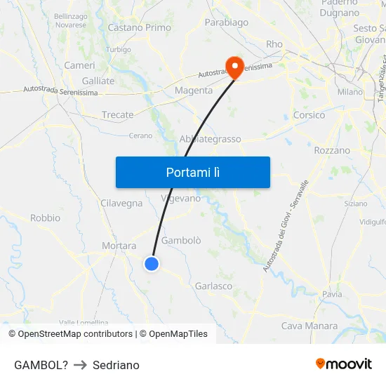GAMBOL? to Sedriano map