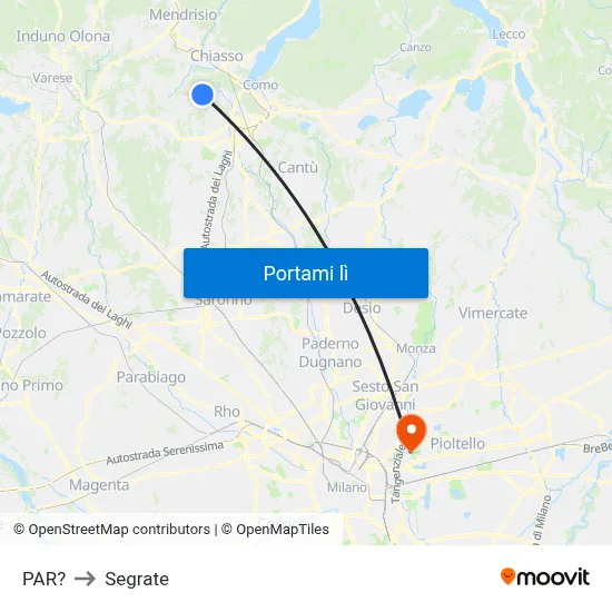 PAR? to Segrate map