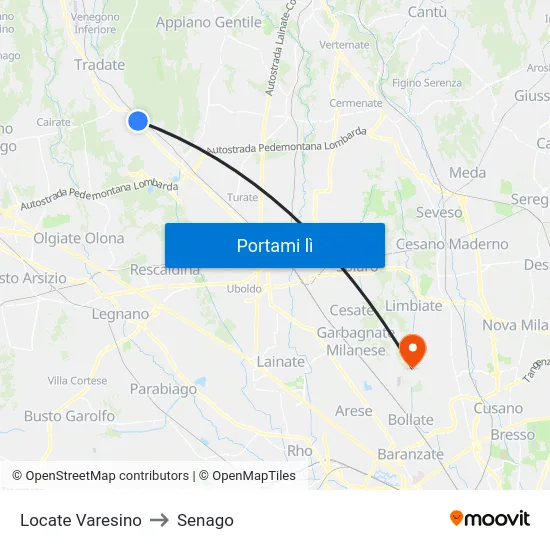 Locate Varesino to Senago map