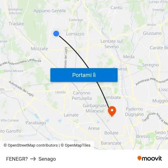 FENEGR? to Senago map
