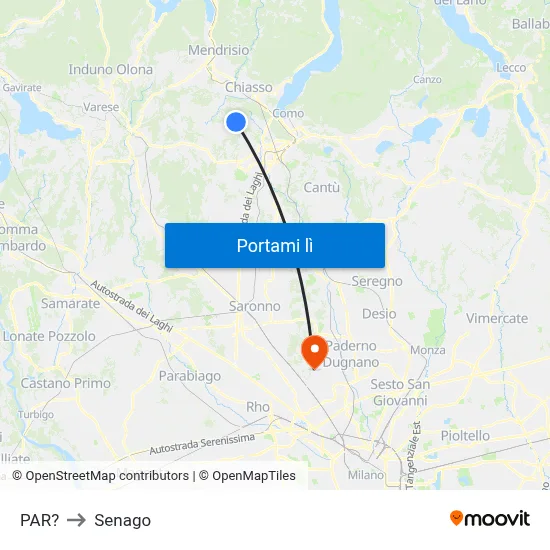 PAR? to Senago map