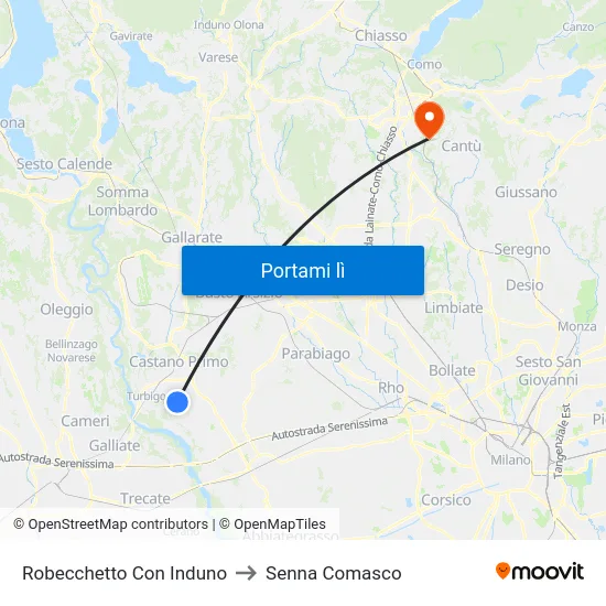 Robecchetto Con Induno to Senna Comasco map