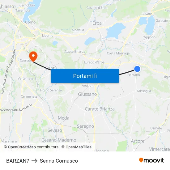 BARZAN? to Senna Comasco map