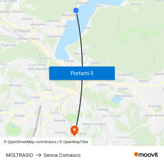 MOLTRASIO to Senna Comasco map
