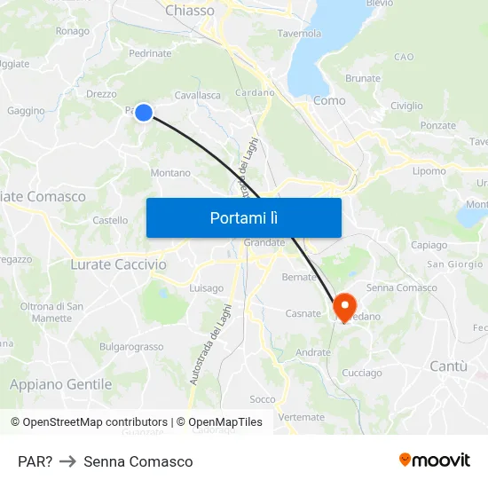 PAR? to Senna Comasco map