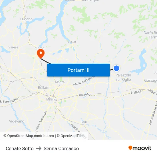 Cenate Sotto to Senna Comasco map