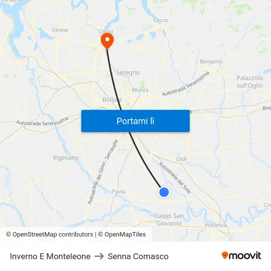 Inverno E Monteleone to Senna Comasco map