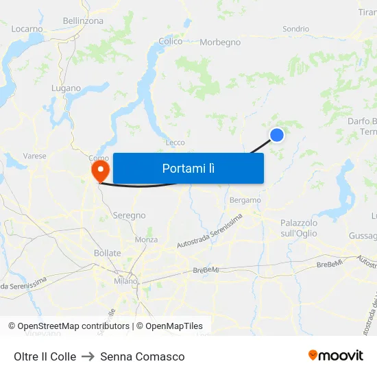 Oltre Il Colle to Senna Comasco map
