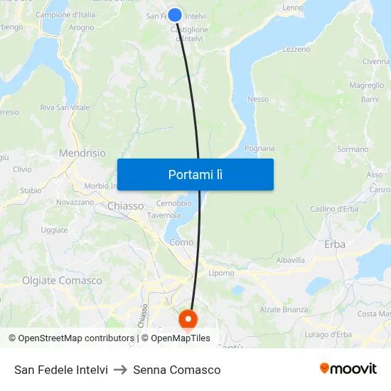San Fedele Intelvi to Senna Comasco map