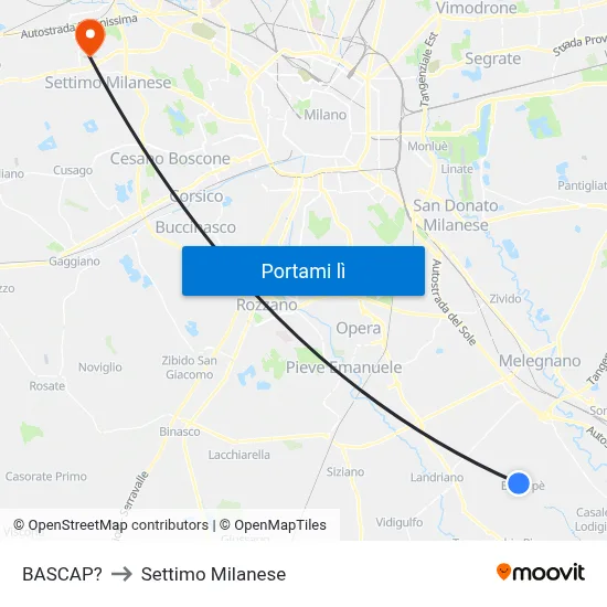 BASCAP? to Settimo Milanese map