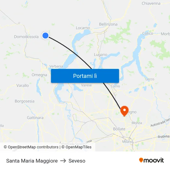 Santa Maria Maggiore to Seveso map