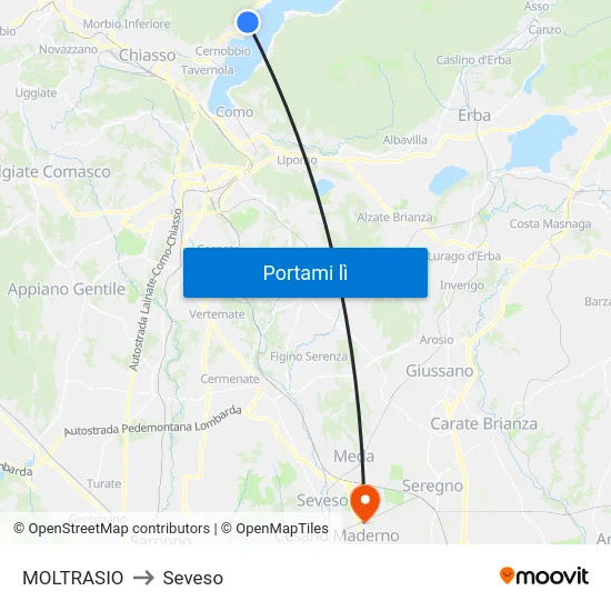 MOLTRASIO to Seveso map