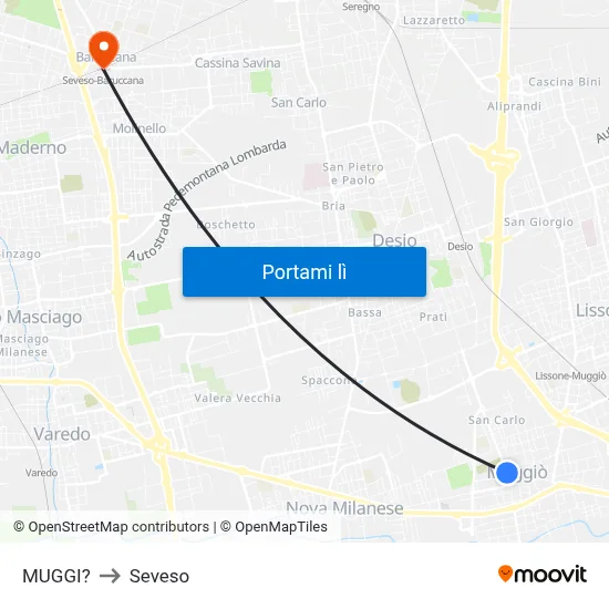 MUGGI? to Seveso map