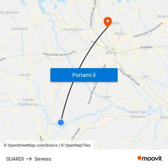 SUARDI to Seveso map