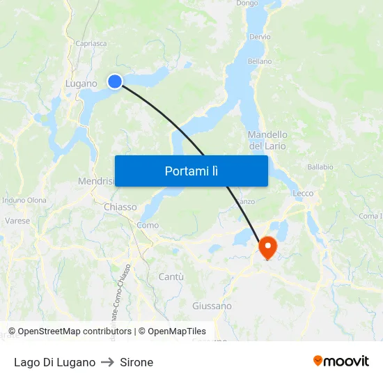 Lago Di Lugano to Sirone map