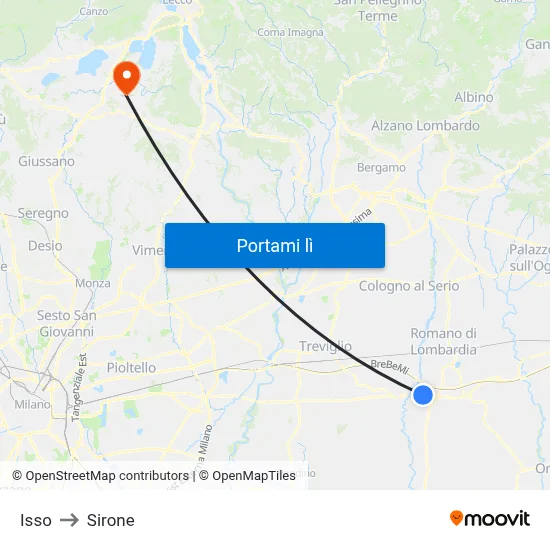 Isso to Sirone map